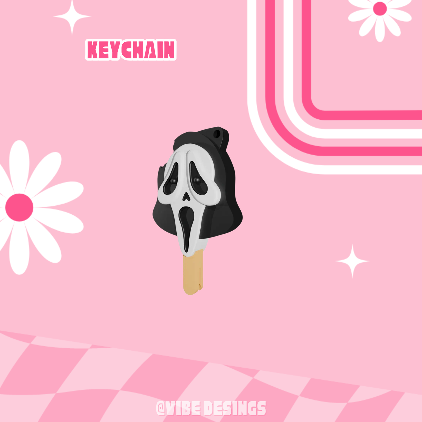 Ghostface Popsicle Bagcharm/Keychain