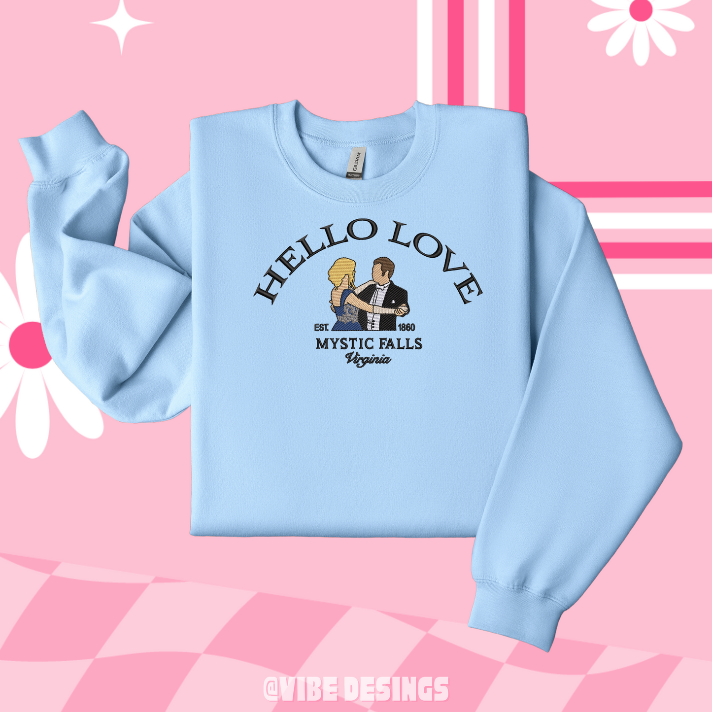 Hello Love Embroidered Crewneck