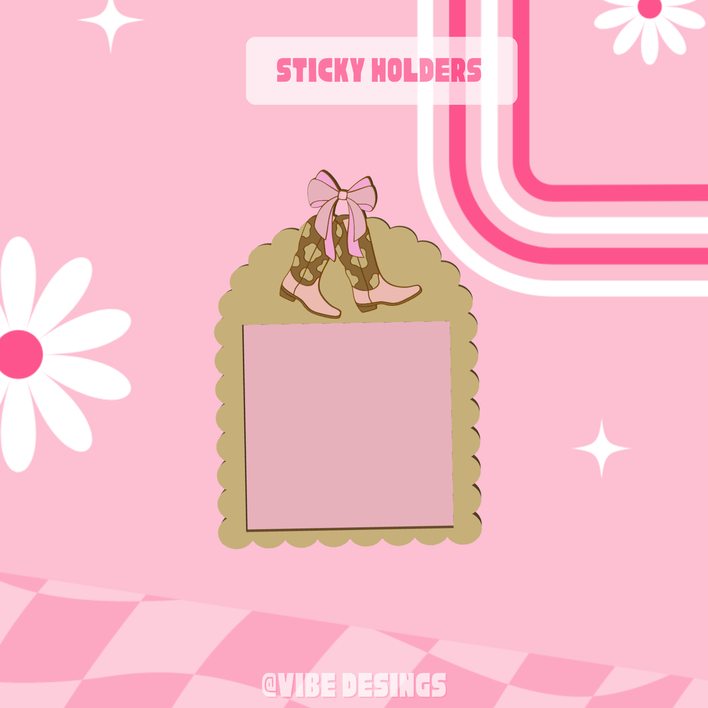 Cowgirl Boot Sticky Holder