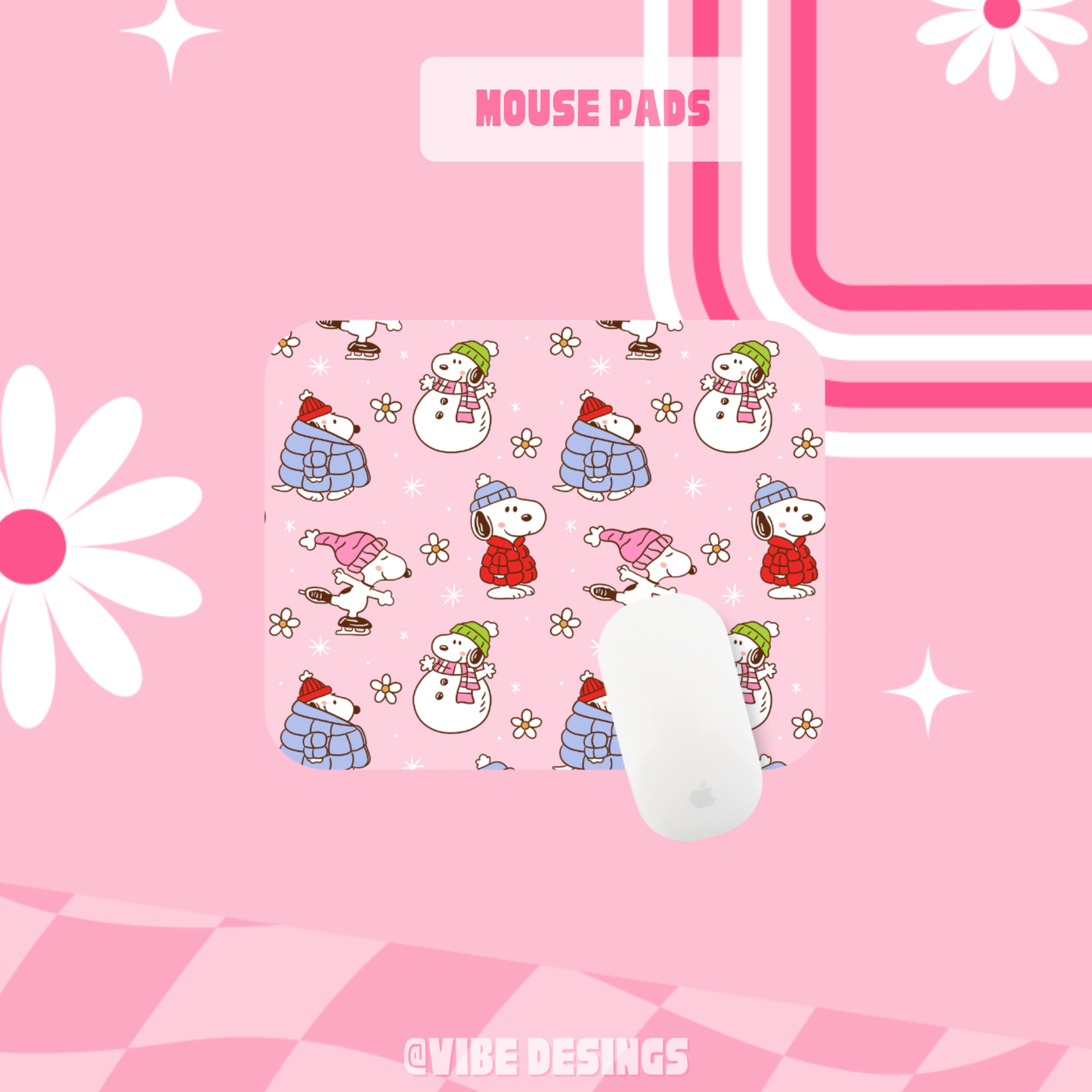 Winter Beagles Mouse Pad