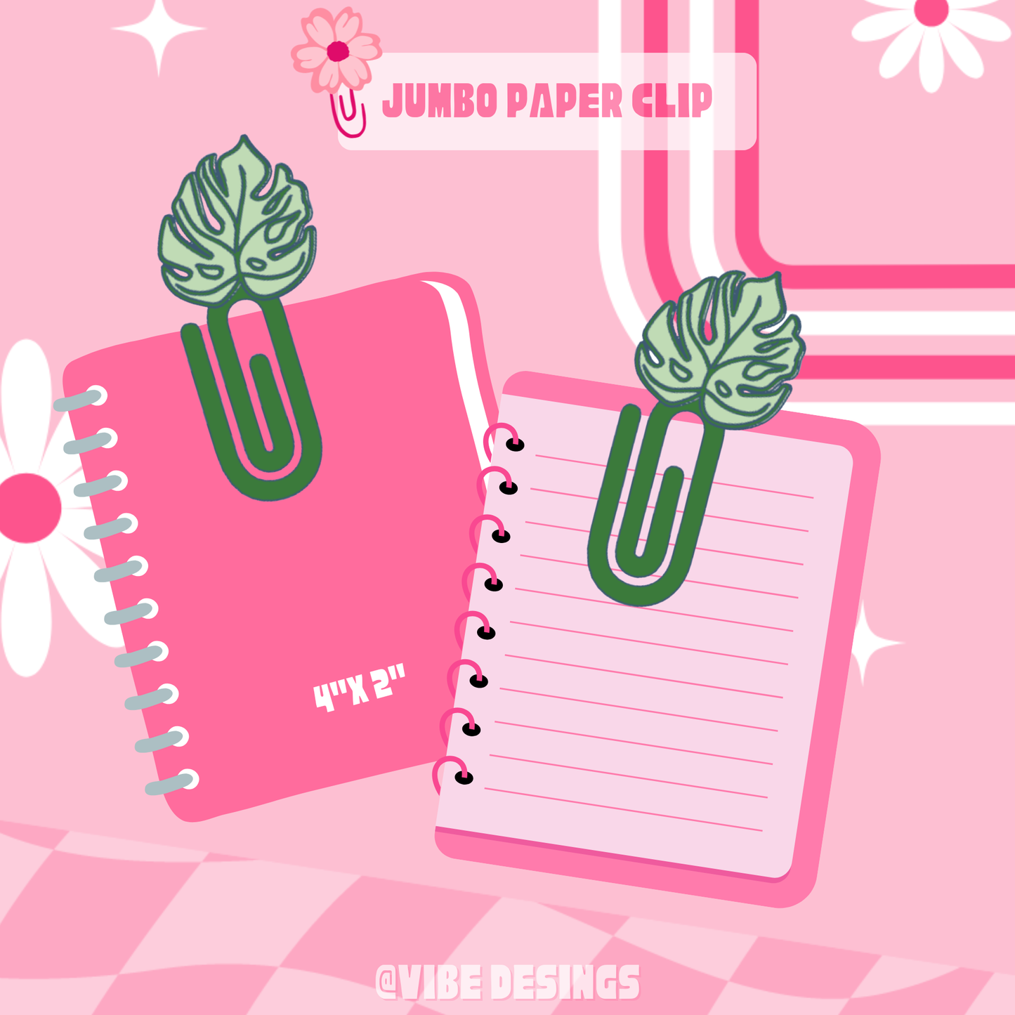 Monstera 3D Paper Clip