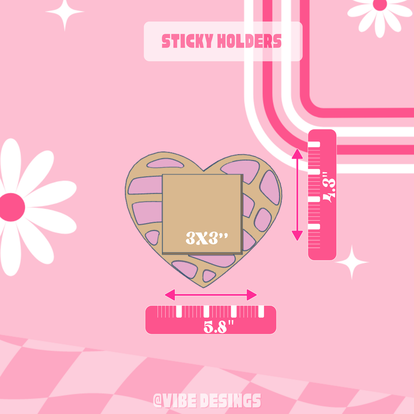 Concha Heart Sticky Holder