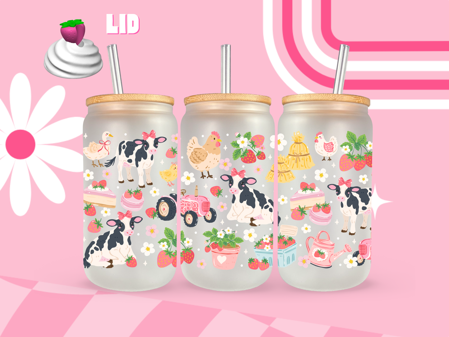 Cow Glass Can