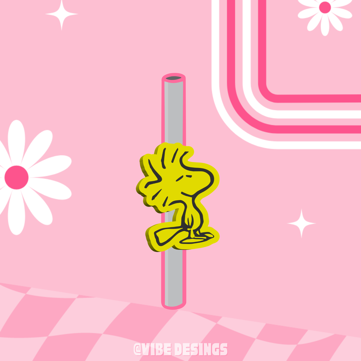 Woodstock 3D Straw Topper