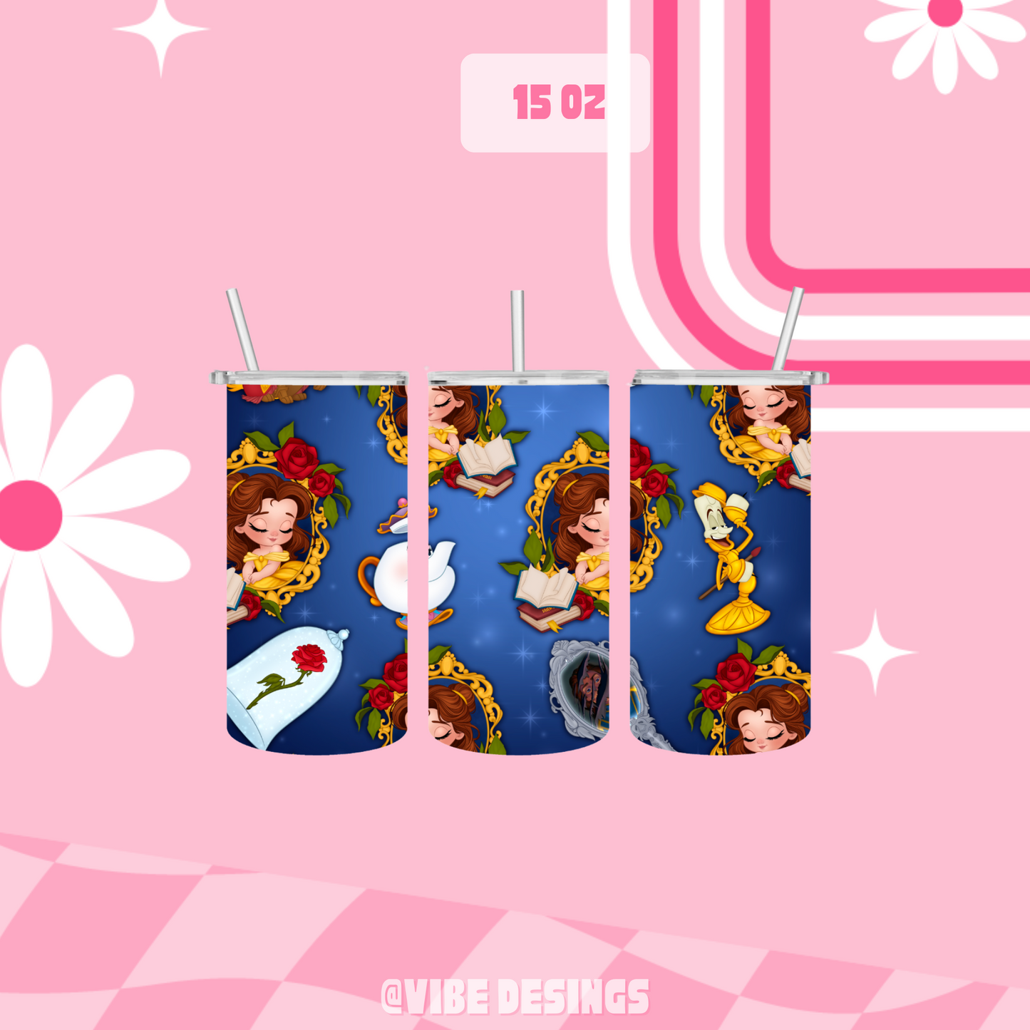 Belle Mirror 15oz Skinny Tumbler