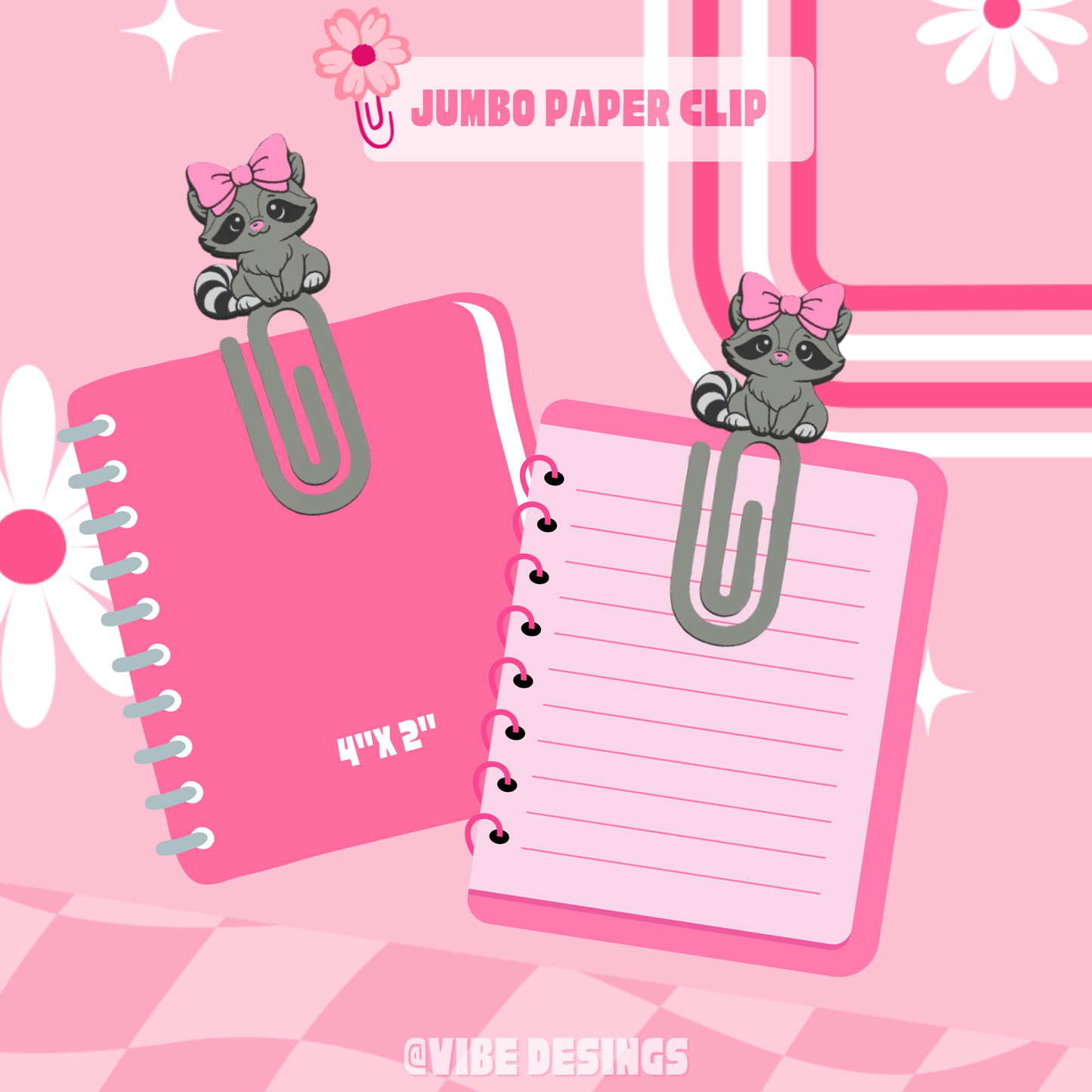Raccoon 3D Paper Clip