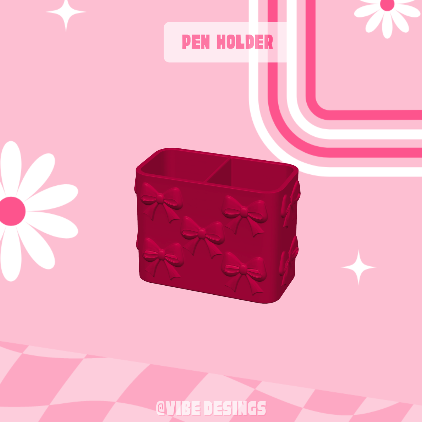 Aesthetic Bow Stationery Holder