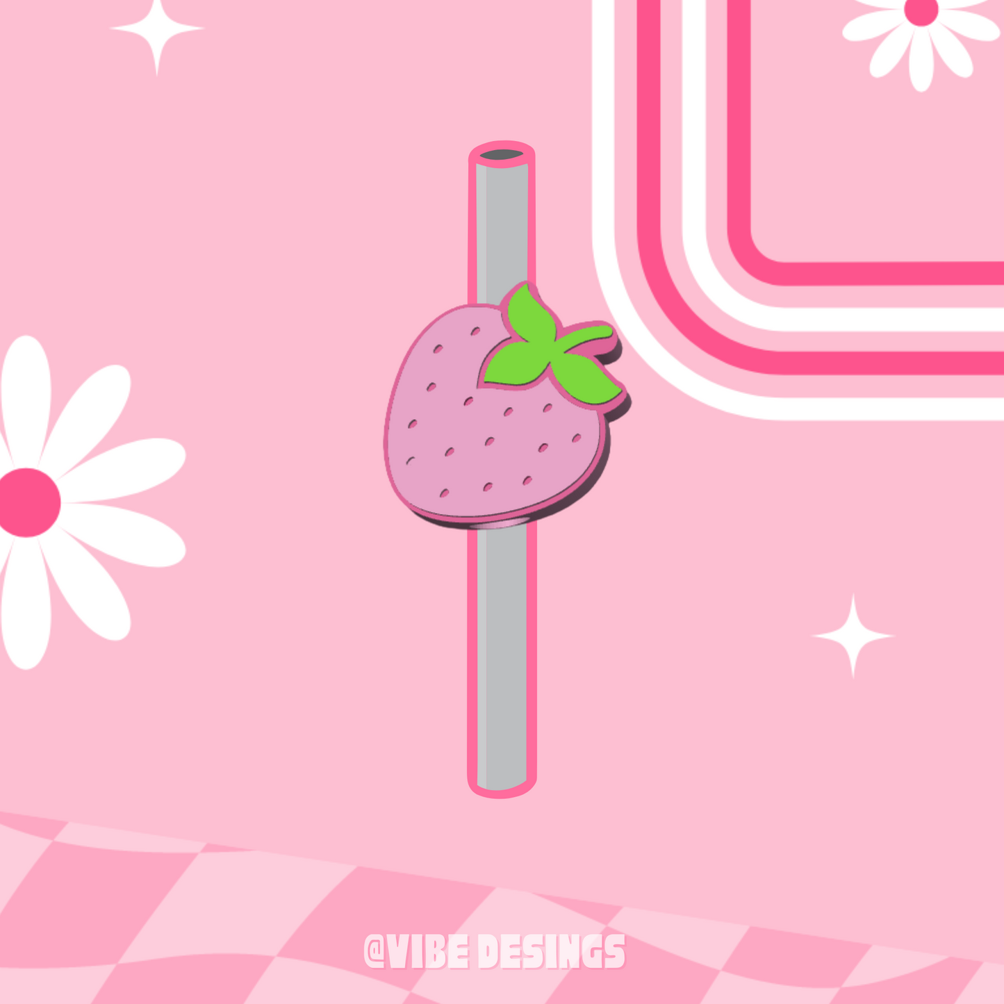 Berry 3D Straw Topper