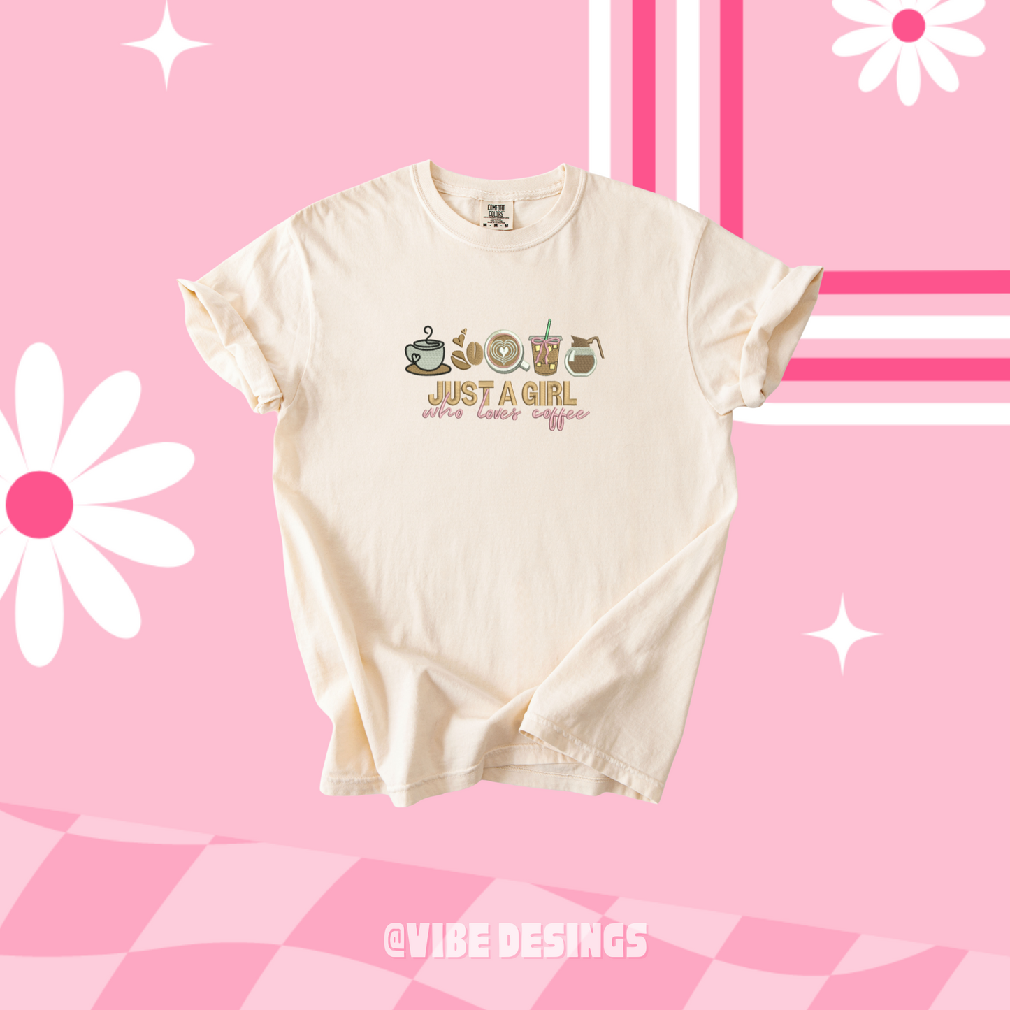 Coffee Embroidery Shirt