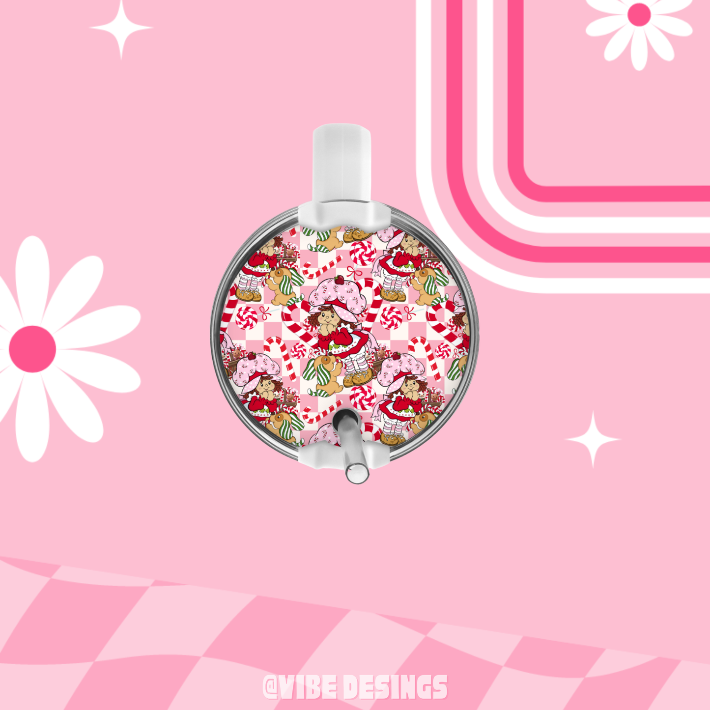 Candy Cane Cutie Round Plate