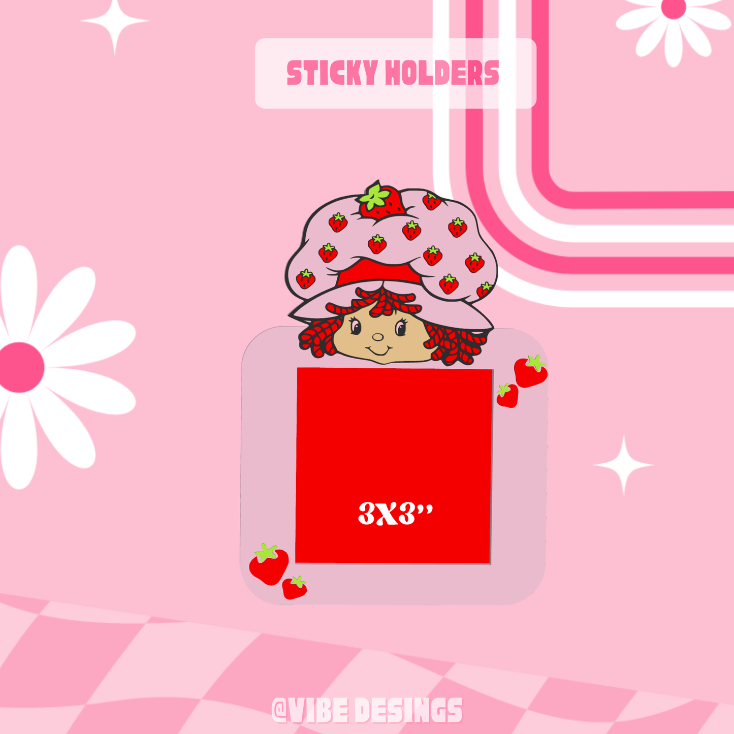 Strawberry Girl Sticky Holder