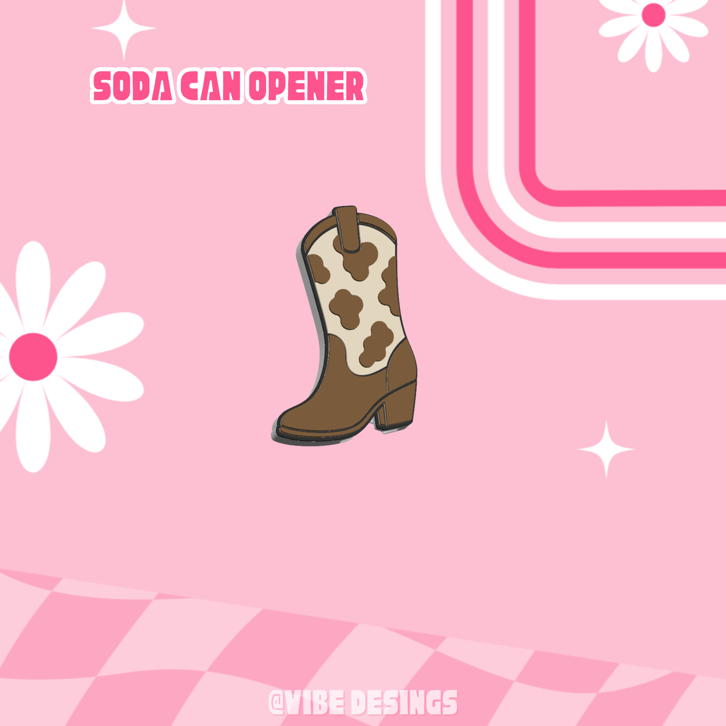 Spotted Boots Tab opener keychain