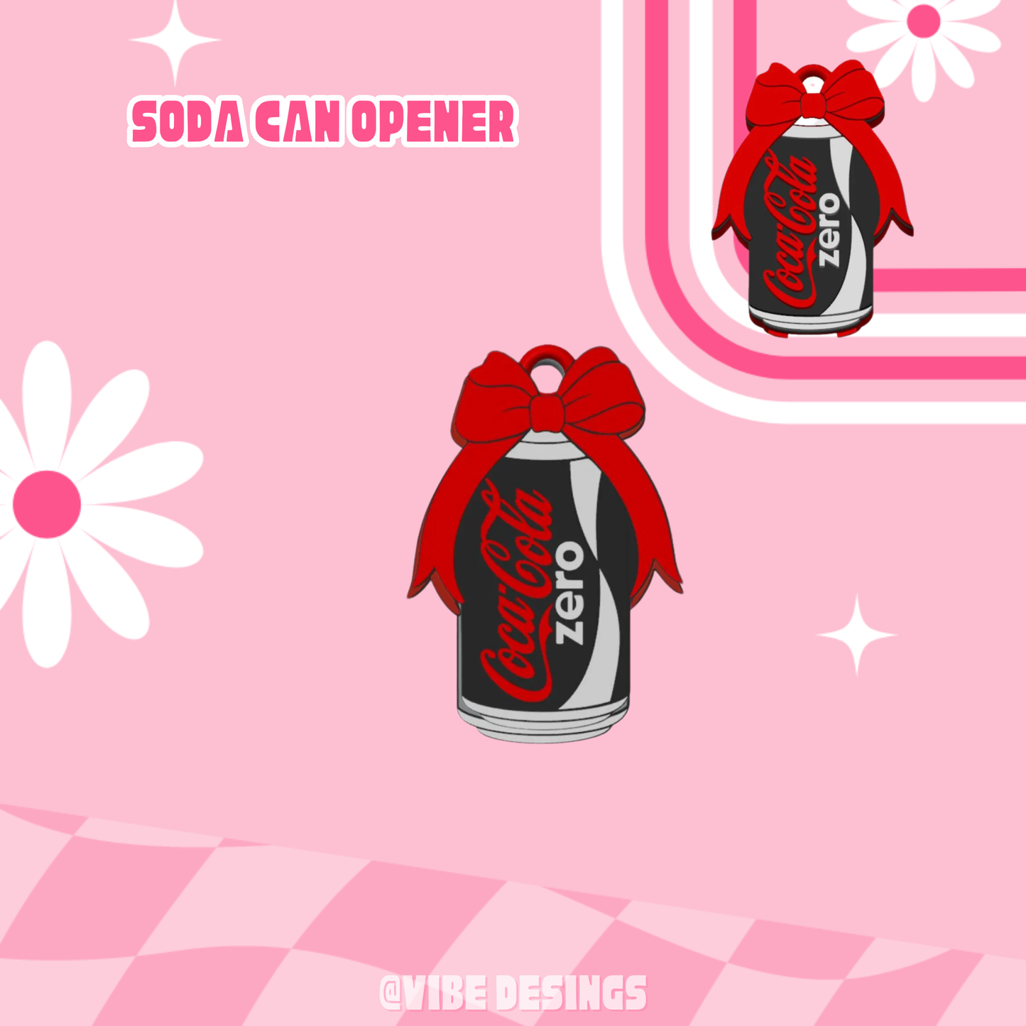 Soda Zero Tab opener keychain Ships 7-10 days