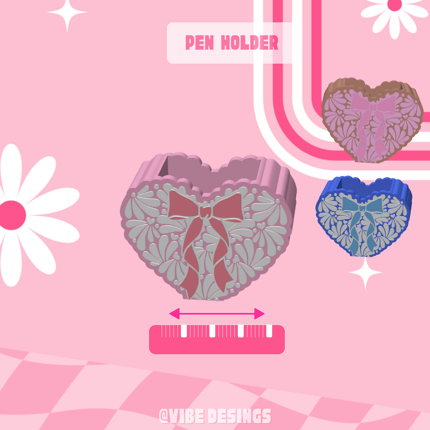 Heart Talavera Pen Holder