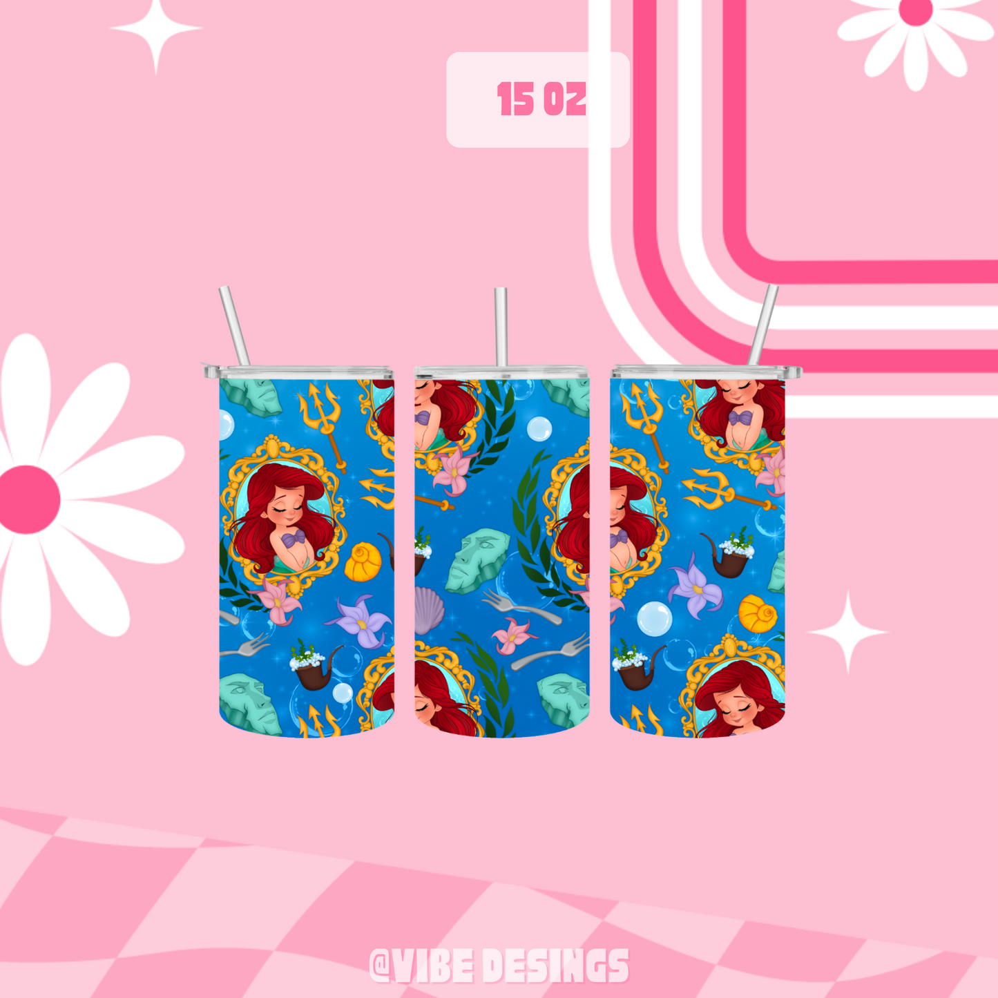 Ariel Mirror 15oz Skinny Tumbler