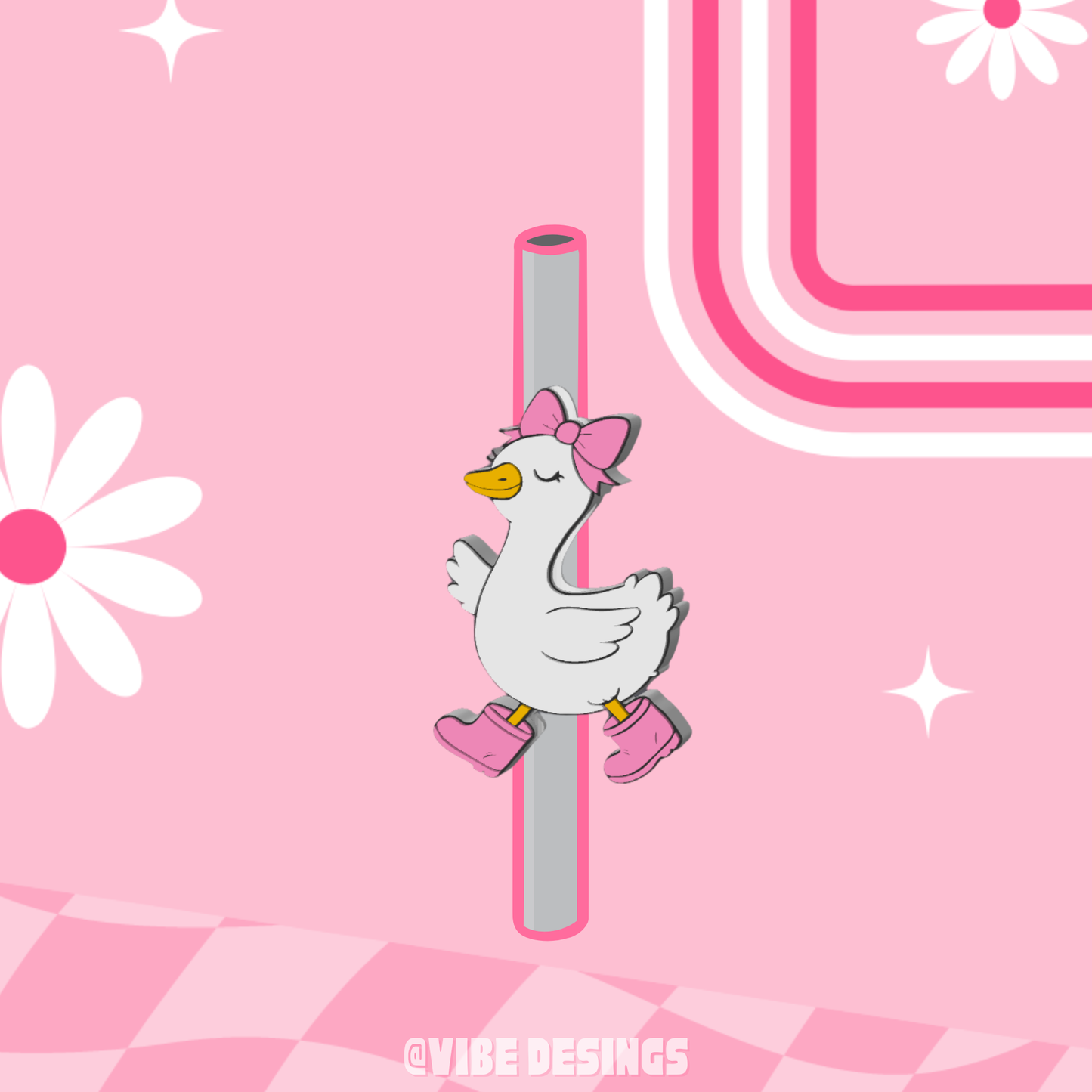 Cute Goose Straw Topper