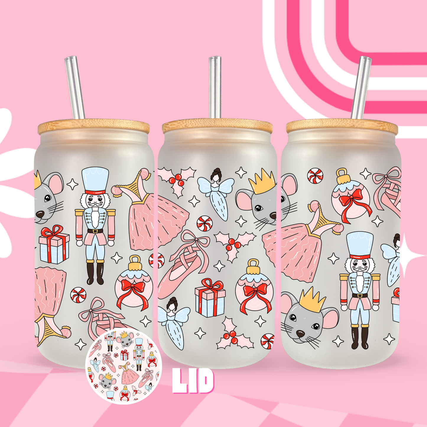 Nutcracker Glass Can