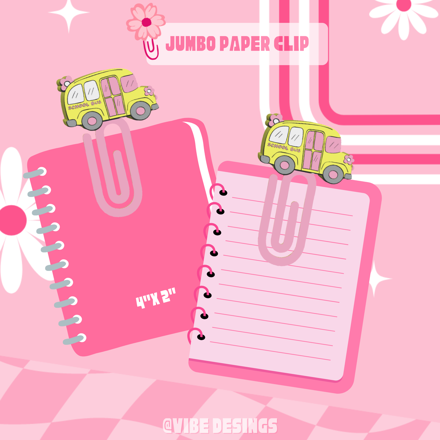 School Bus 3D Paper Clip