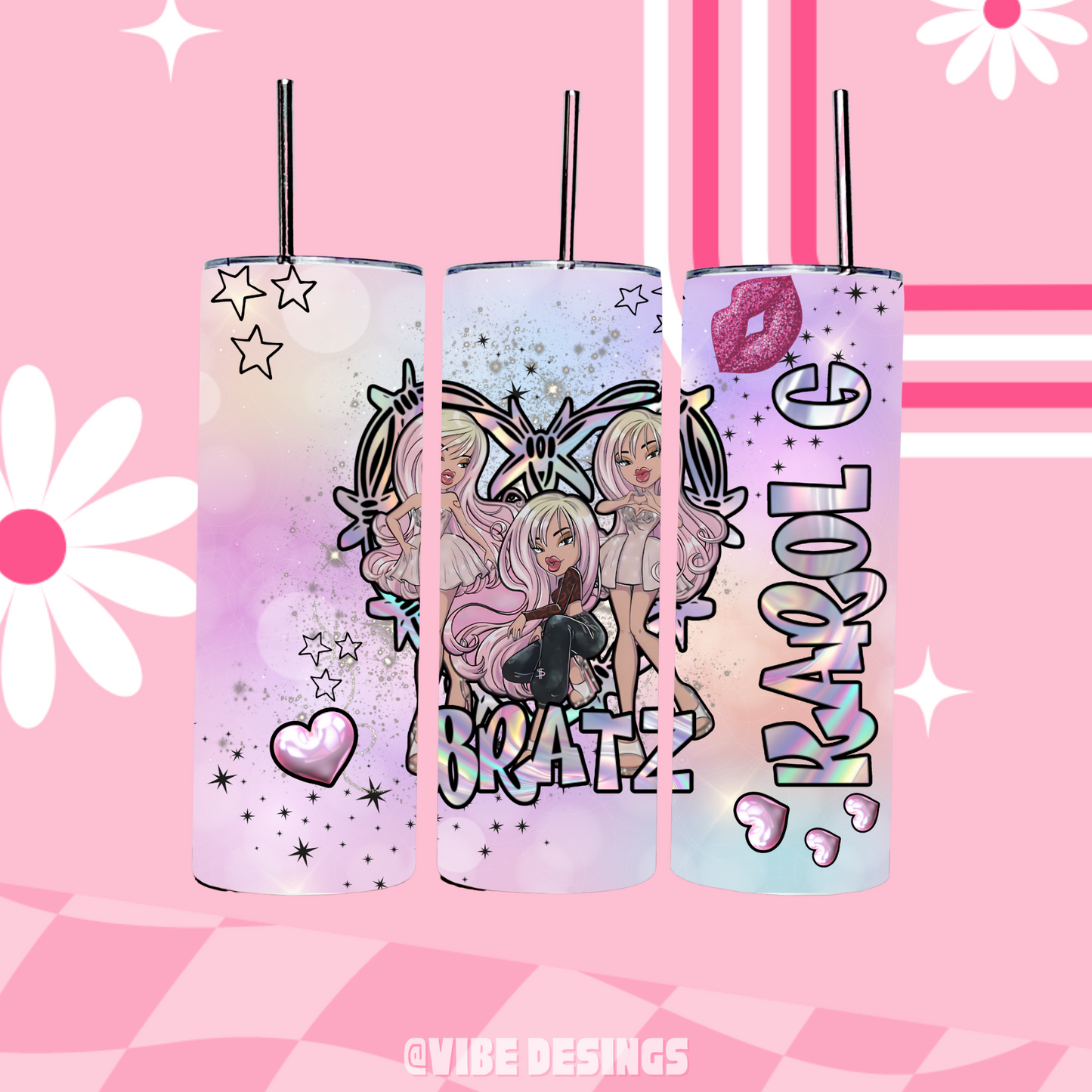 Purple Doll Skinny Tumbler