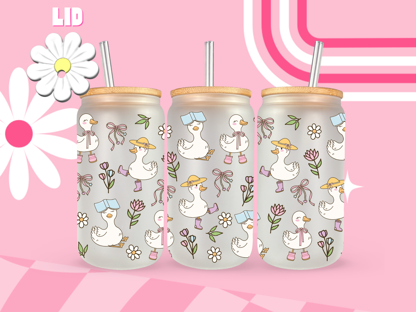 Silly Goose Glass Can