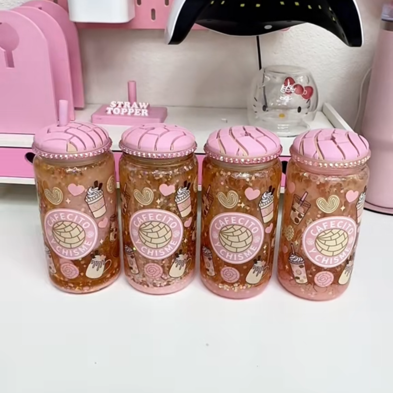 Cafecito y Chisme Acrylic Snowglobe
