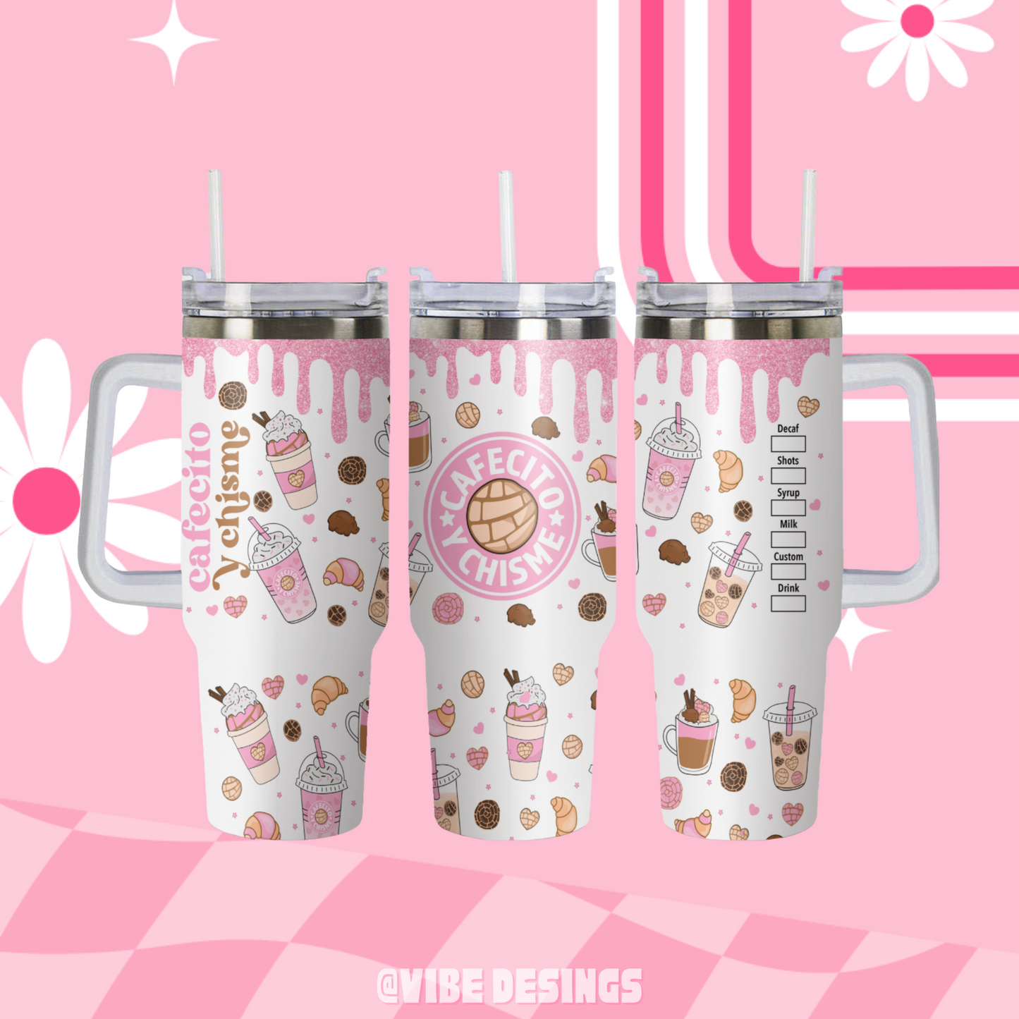 Cafecito & Chisme Lt. Pink Handle Dupe