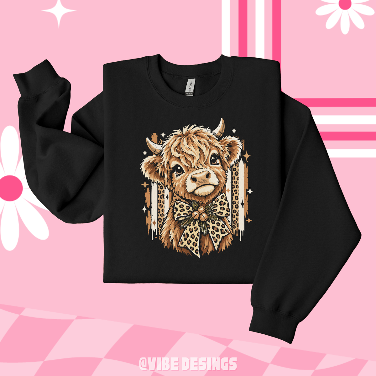 Leopard Cow Crewneck