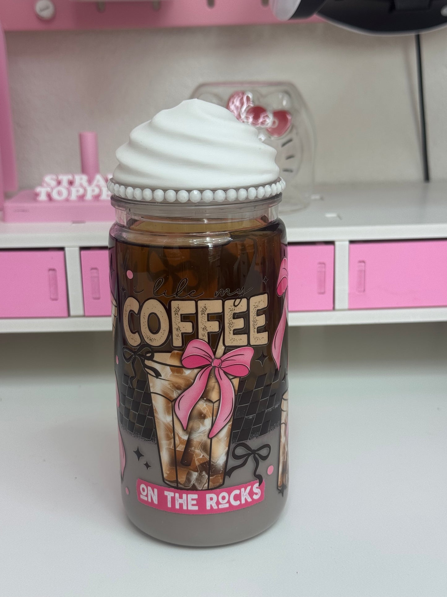 Coffee on the Rocks Acrylic Snowglobe
