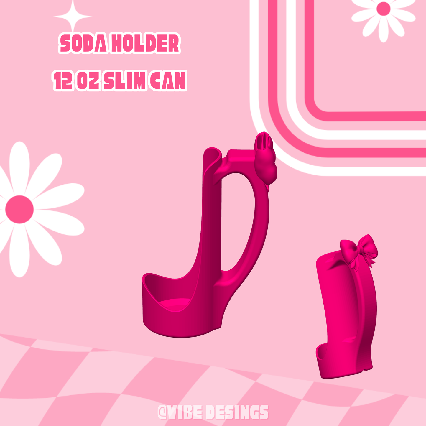 Slim 12 OZ Holder Handle with Bow ( ALANI FIT)