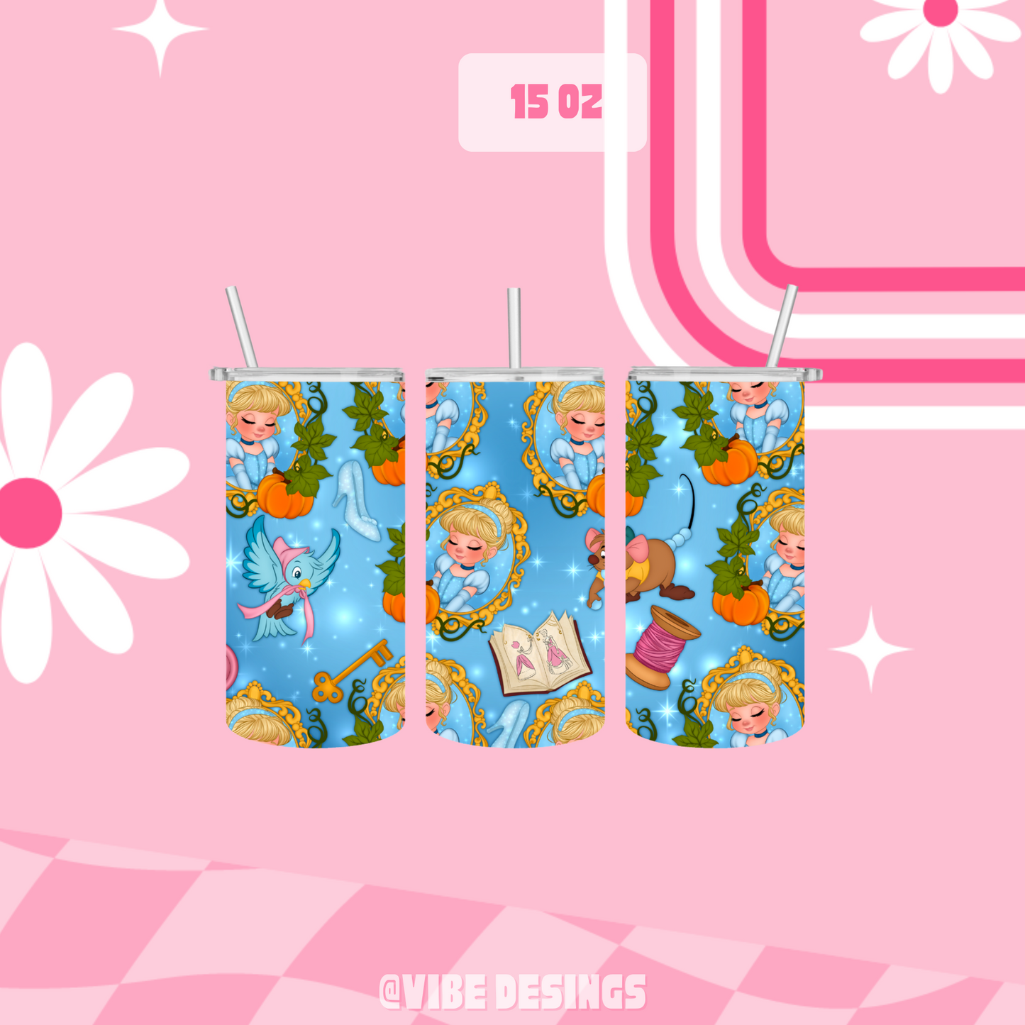 Cenicienta Mirror 15oz Skinny Tumbler