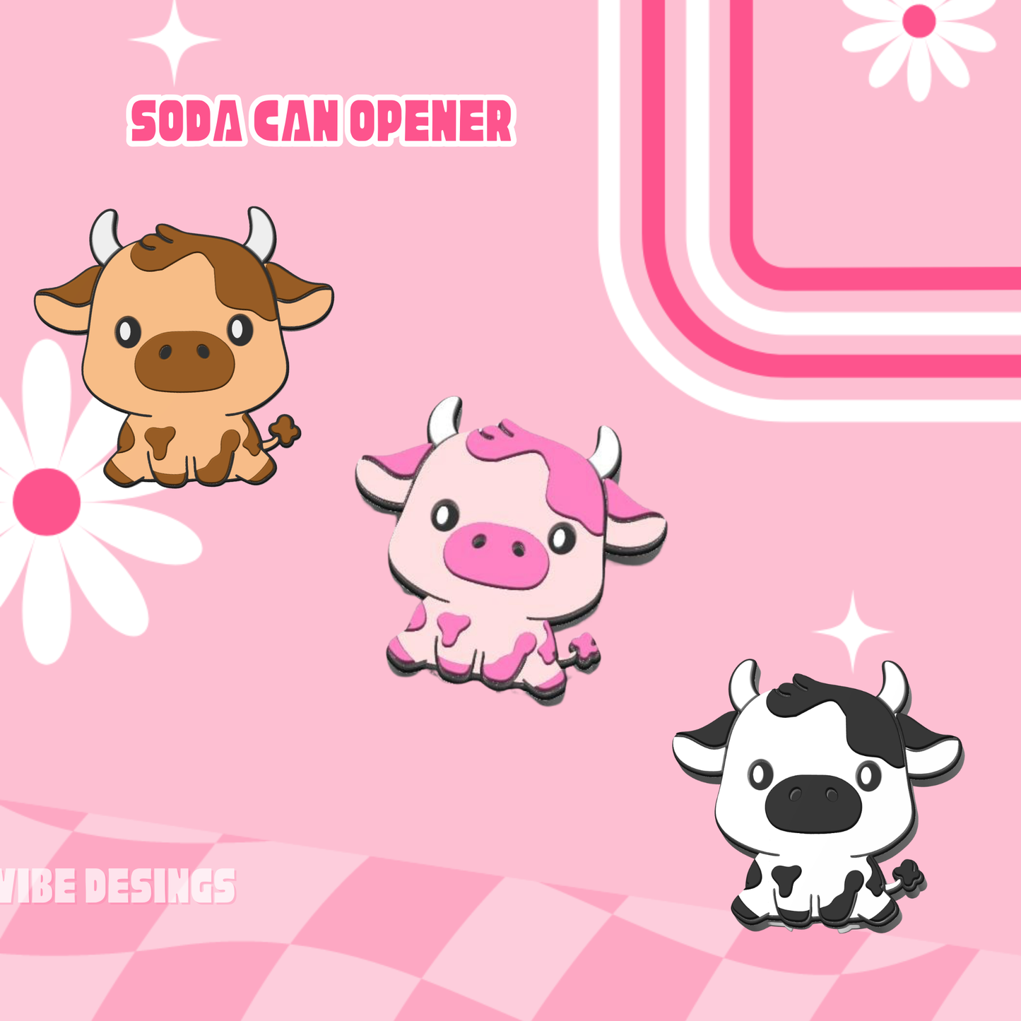 Baby Cow Tab opener keychain Ships 7-10 days
