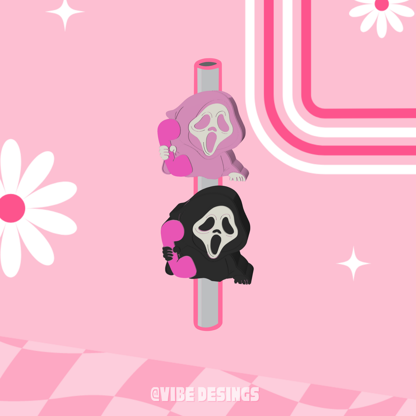 Exclusive Ghosty 3D Straw Topper