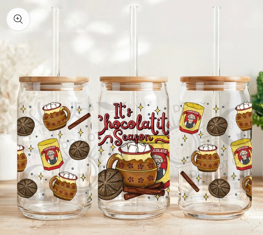 Chocolate Abuelita Glass Can