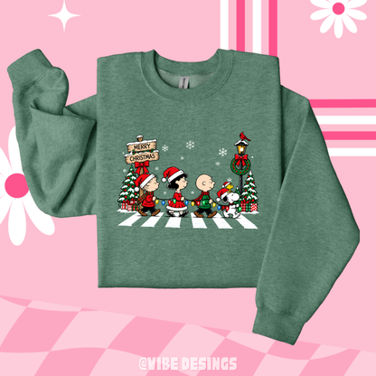 Cartoon Holiday Friends Crewneck