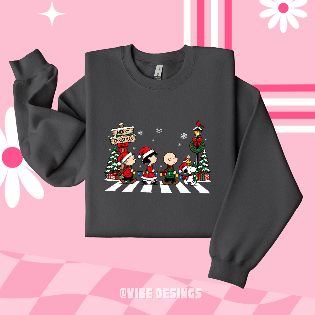 Cartoon Holiday Friends Crewneck