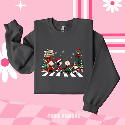 Cartoon Holiday Friends Crewneck
