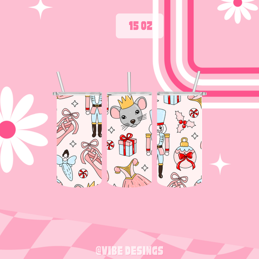 Nutcracker 15oz Skinny Tumbler