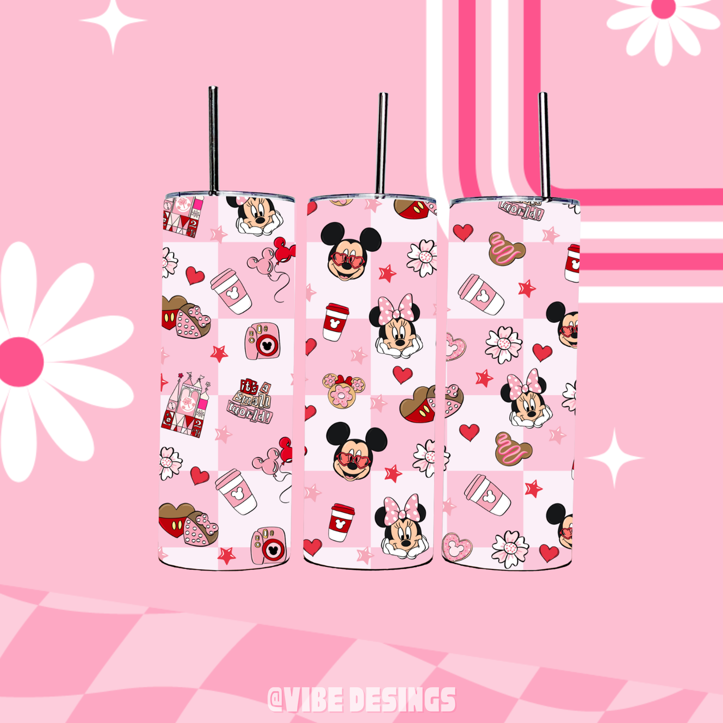 Mouse Retro Love 20oz Skinny Tumbler