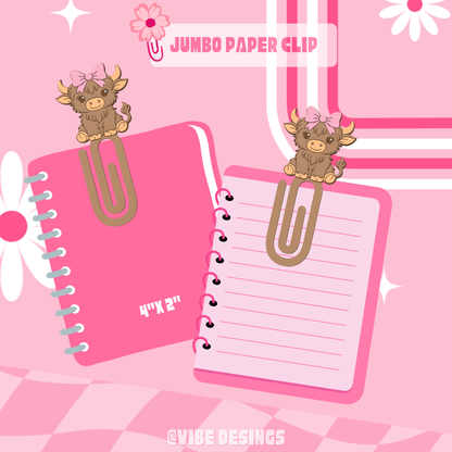 Coquette Highland Cow 3D Paper Clip (Copy)