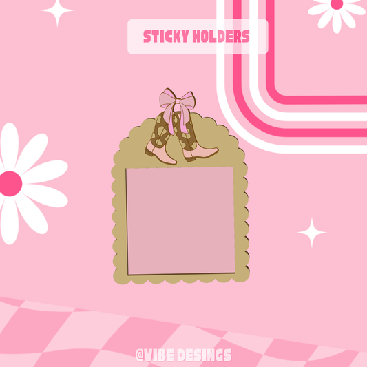 Cowgirl Boot Sticky Holder
