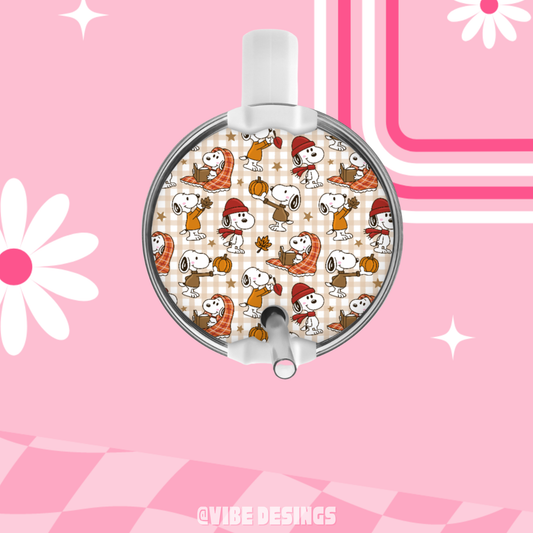 Fall Beagle Round Plate
