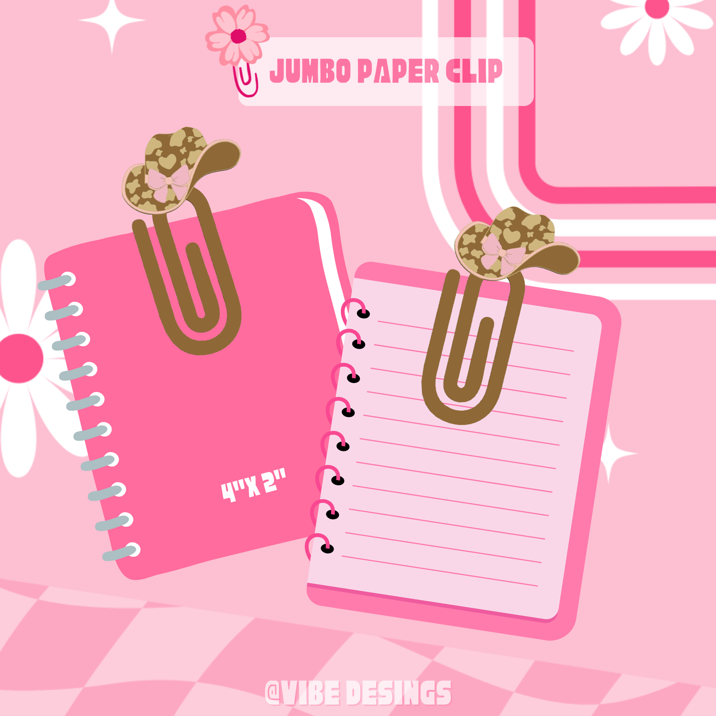 Cowgirl Hat 3D Paper Clip