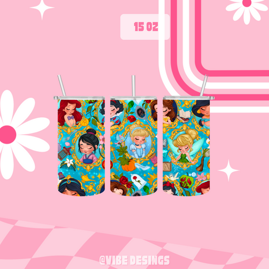 All Princes Mirror 15oz Skinny Tumbler