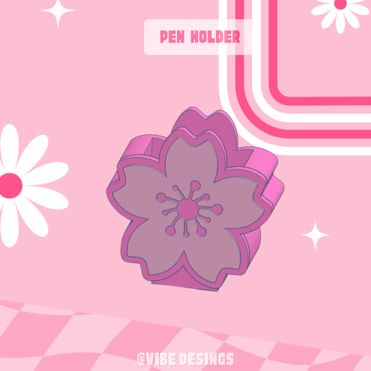 Cherry Blossom Pen Holder