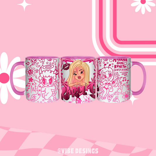 Hot Pink Doll Ceramic Mug