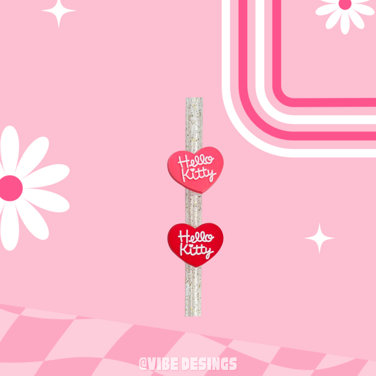 HK Heart Shape Straw Toppers