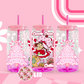 Candy Cane Cties Ombre Glass Can