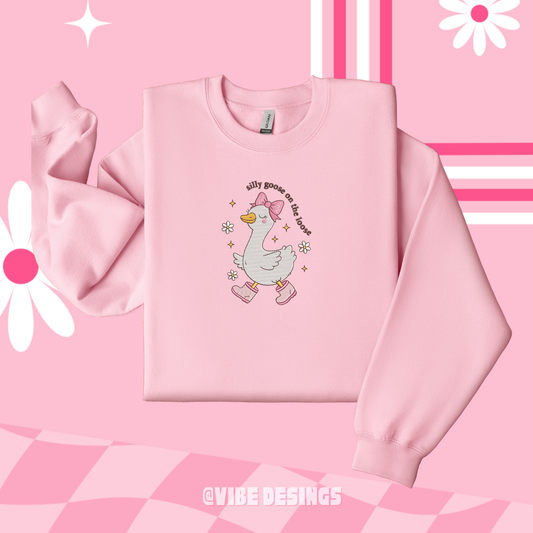 Silly Goose Embroidered Crewneck