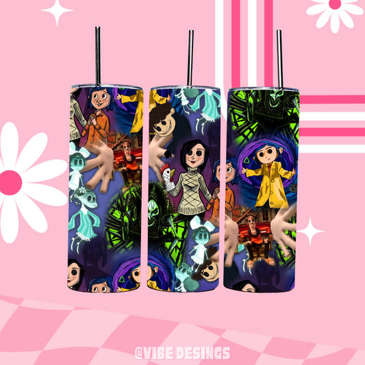 Yellow Coat Girl  20 oz Skinny Tumbler