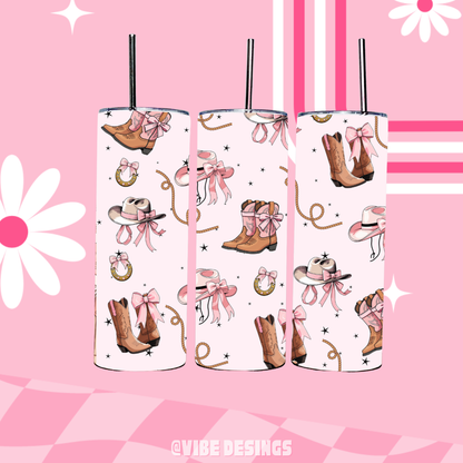 Cowgirl Boots 20oz Skinny Tumbler